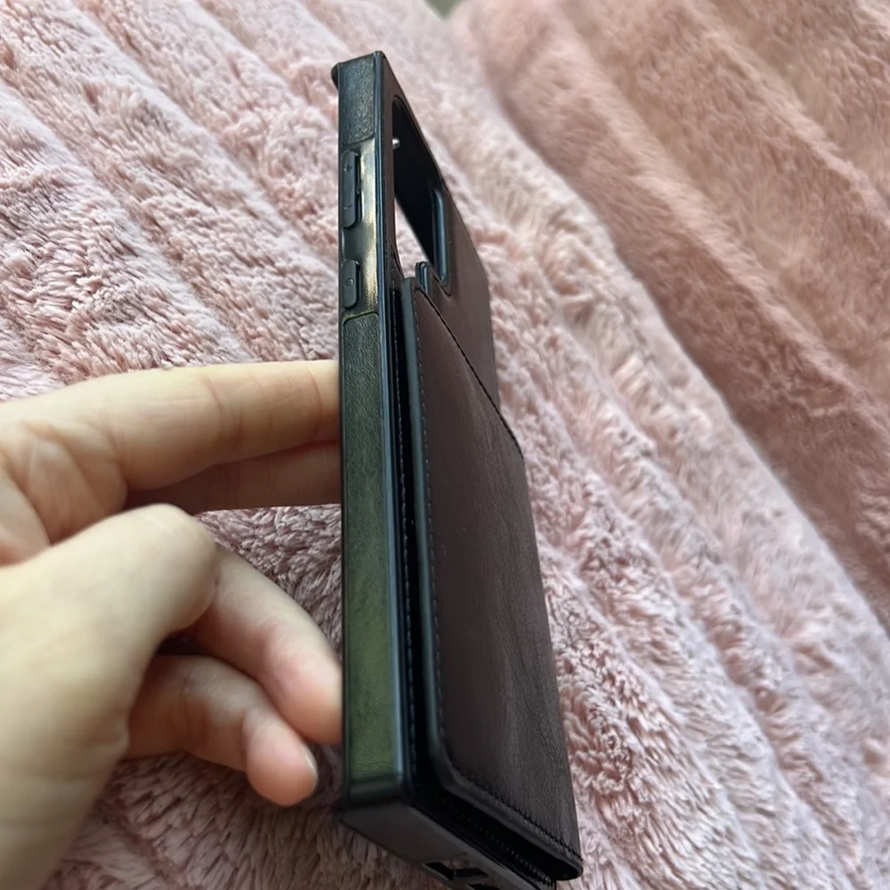 For Samsung Galaxy S23, S23 plus, S23 ultra leather wallet phone case kickstand